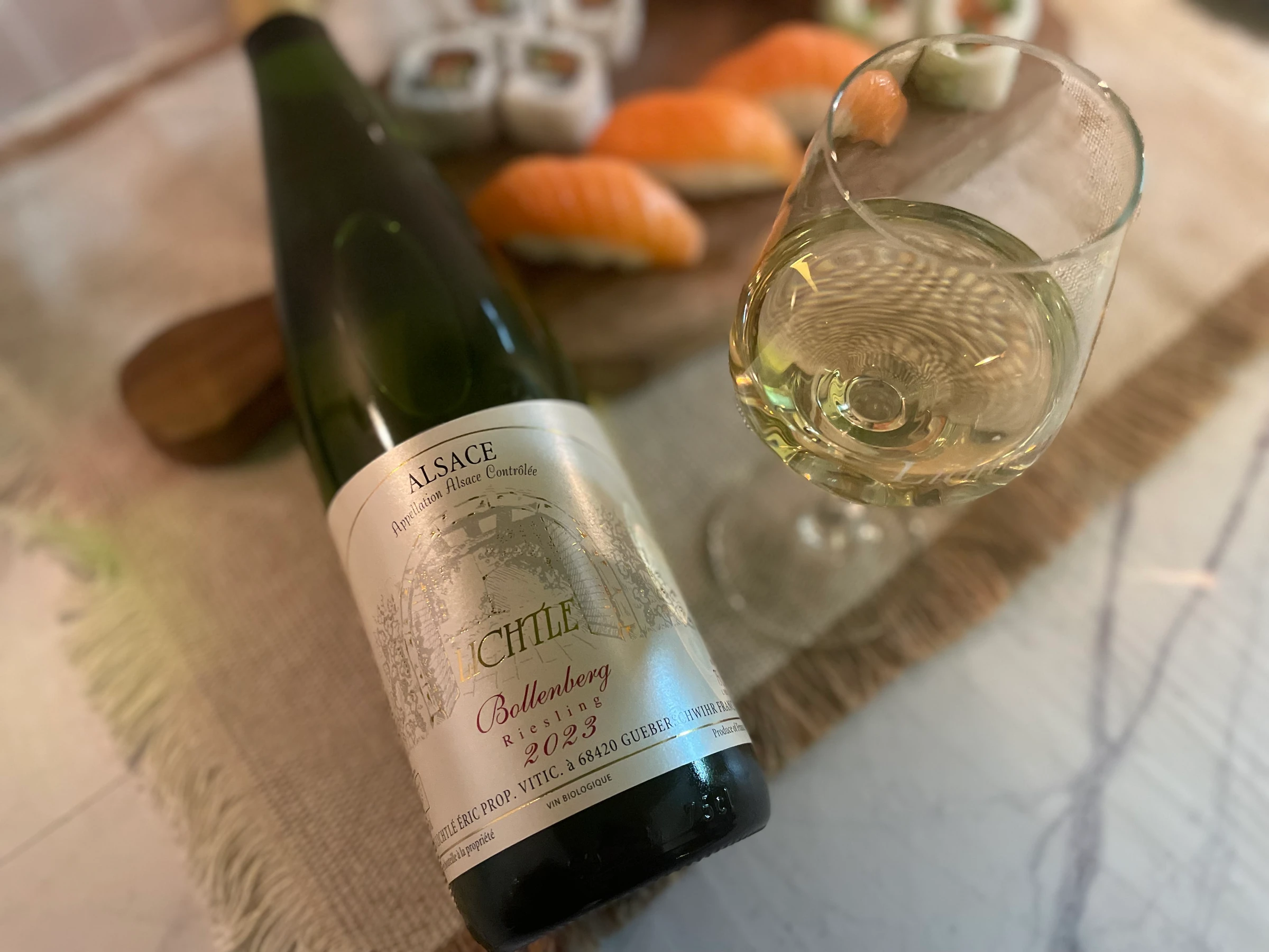 Riesling Bollenberg med sushi